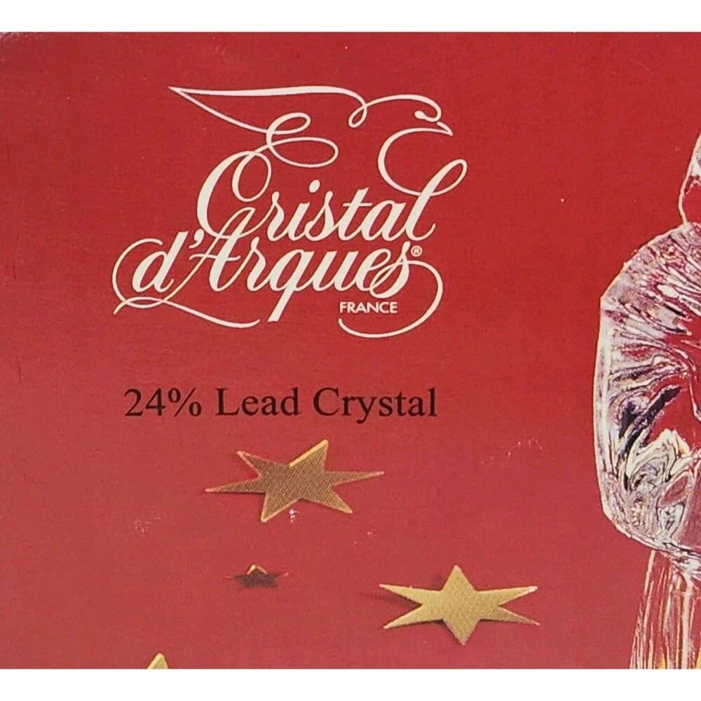 Cristal D'Arques 5 Piece Nativity Scene Set 24% Lead Crystal France Chirstmas